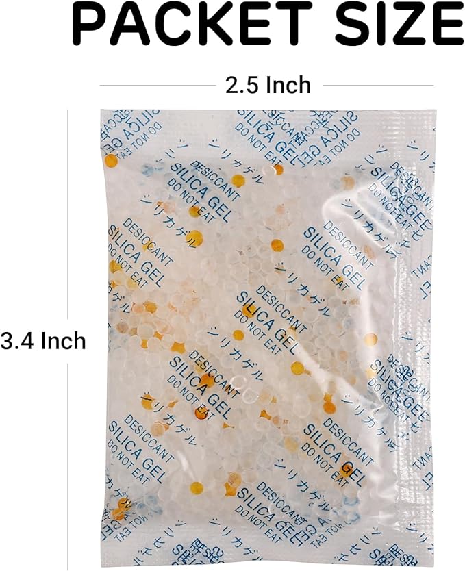iPettie Silica Gel Packets, [6 Packs] Replacement Desiccant Packs for Automatic Pet Feeders, Moisture Absorber Drying Bags with Orange Indicator, Non-Toxic