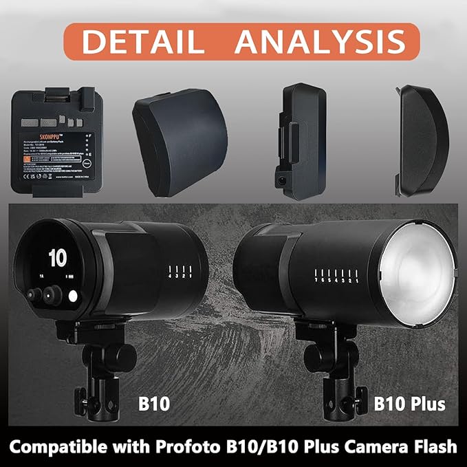 Replacement Li-ion Battery Compatible with Profoto B10/B10 Plus Camera Flash 14.4 V 3000 mAh/43 Wh