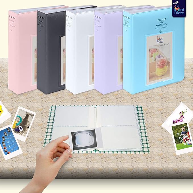 Fujifilm Instax Mini 11 Instant Camera Blush Pink + MiniMate Accessories Bundle + Fuji Instax Film Value Pack (40 Sheets) Accessories Bundle, Color Filters, Album, Frames
