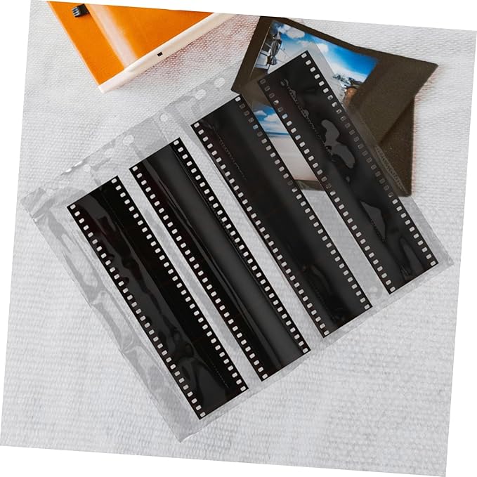 Uonlytech 10Pcs Film Negative Sleeves Set Durable Document Pouch for Archival Storage for Organizing and Protecting Photo Film Negatives for Collectors