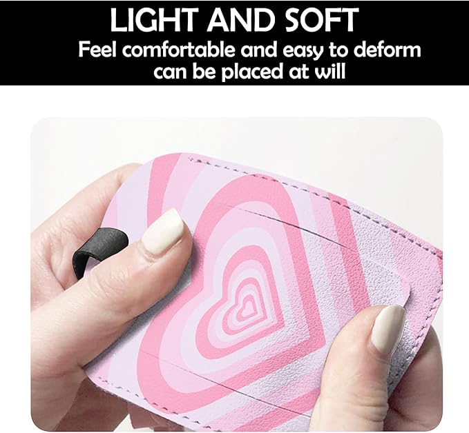2 Pack Luggage Tag Suitcase Tags PU Leather Identifiers Privacy Cover Luggage Tags Aesthetic Cute Travel Bag Labels for Women Girls Men-Pink Heart