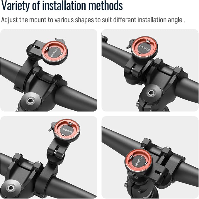 Bike Phone Mount,Motorcycle Phone Holder with Universal Adapter,Out Front Bicycle Handlebar Mount for Mountain Road EBike,Scooter,Moto,MTB,Quick Release 【Series C - 1st Gen】Angle Adjustment Edition