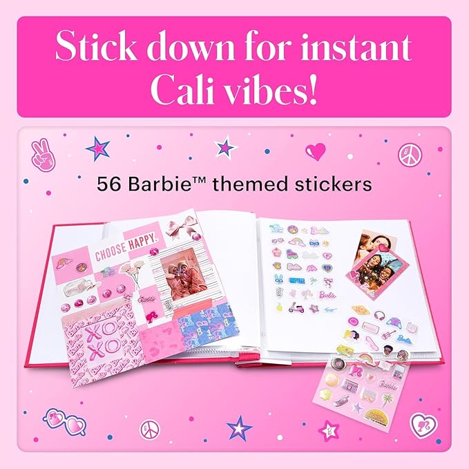 Kodak x Barbie Printomatic Full-Color Instant Print Digital Camera Barbie Gift Bundle (Signature Style)+ Barbie Case, Photo Album, Sticker & Hanging Frames, 50 Stickers + Zink Paper (20 Sheets)