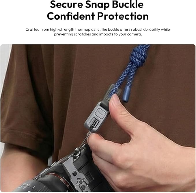 ULANZI CSS2 U-Snap Camera Strap, Quick Release Neck Shoulder Strap with 60kg Load Capacity, Adjustable Padded Anti-Slip Strap for DSLR Mirrorless Camera Binocular Camcorder (Astral Blue)