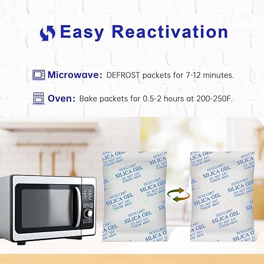 Silica Gel Packets, 20 Gram 35 Packs Desiccant Packs for Storage, Food Grade Moisture Absorbers with Color Indicating, Desiccant Packs for Foods, Electronics, Jewelry, Safe, 3D Filaments