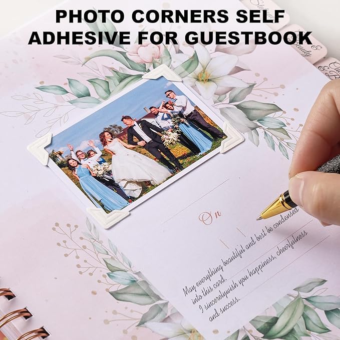 White Photo Corners Self-Adhesive, 120 Pcs Acid Free Photo Corners for Scrapbooking, Photo Picture Mounting Corners for Photo Album, DIY Scrapbook Stickers, Memory Books, Diary, by CHIALLCO