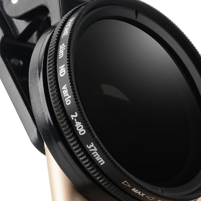 Zomei 37mm Cell Phone Camamera Lens Professional ND Circular Filter ND2-ND400 for Samsung Most Smartphones