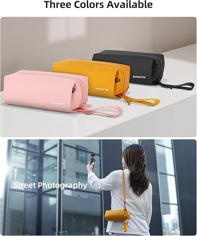 Anbee Street Photography Sling Bag for DJI Pocket 3 / Osmo 360 Action Camera & Accessories, Fashion Crossbody Organizer Bag for Travel (Black)