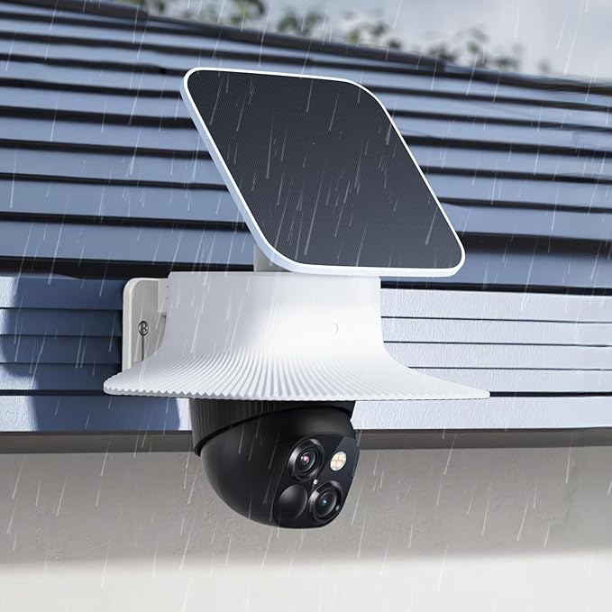 Rain Cover for Eufy SoloCam S340, Aluminum Weatherproof Camera Sun Rain Shield, Easy Install Outdoor Security Camera Accessory (Eufy s340 Cover)