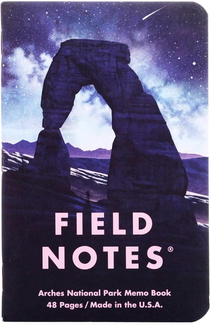 Field Notes: National Parks Series (Series D - Grand Teton, Arches, Sequoia) - Graph Paper Memo Book 3-Pack - 3.5 x 5.5 Inch