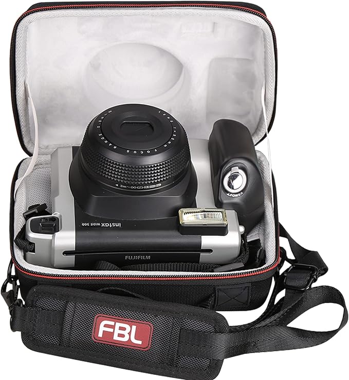 FBLFOBELI Hard Carrying Case For Fujifilm Instax Wide 300 Instant Film Camera, Portable Travel Shockproof Camera Storage Bag With Shoulder Strap (Case Only)