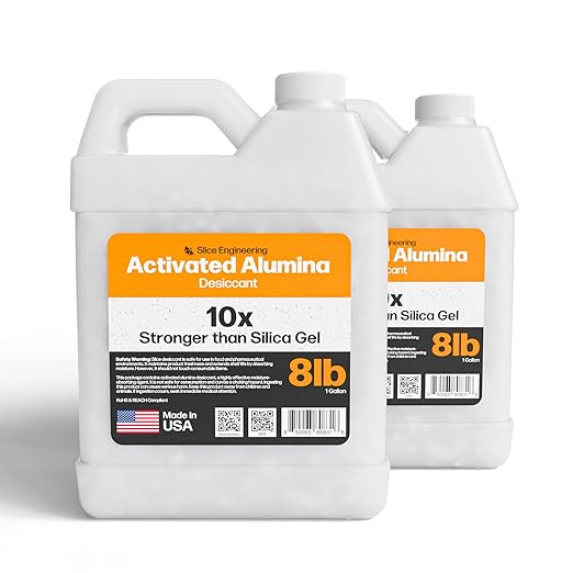 Slice Engineering (16lb) Activated Alumina Desiccant | 10X More Powerful Than Silica Gel | Infinitely Rechargeable | Prevent Wet Filament | Reusable Desiccant | Made in The USA