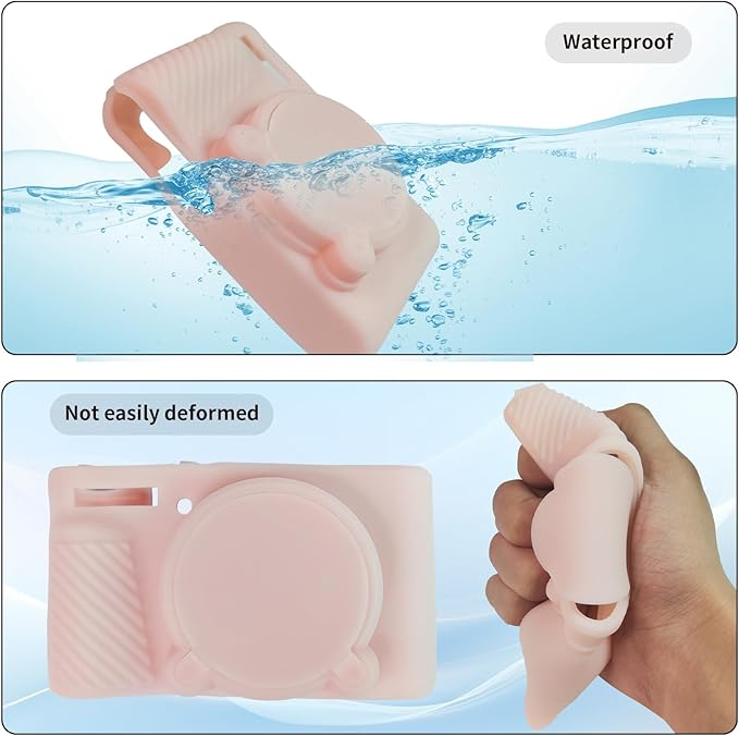Easy Hood SX740/SX730 Camera Case, Camera Cover Silicone Sleeve Protective Case, Anti-scratch Soft Camera Body Skin for PowerShot SX740/SX730 HS Digital Camera,Light Pink