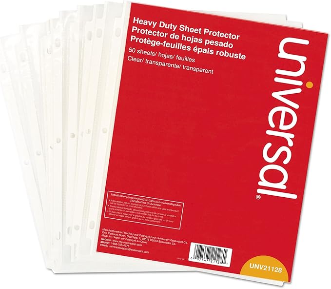 Universal UNV21128 Top-Load Poly Sheet Protectors