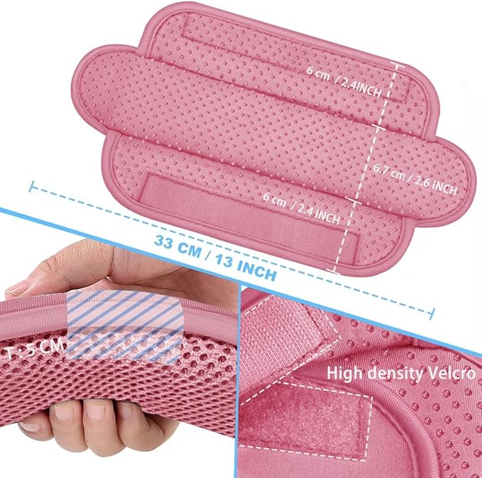 ZINZ 2-Pack Universal Shoulder Pad with Ultra thick Cushion for Bag Luggage Bag Crossbody, Plus Long & Anti-Slip & Breathable,Pink-2Pack