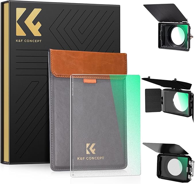 K&F CONCEPT 4'' x 5.65'' Square Black Diffusion 1/8 Effect Filter Cinema Mist Diffuison Filter Compatible with Tilta, SmallRig Matte Box Ultra-Slim Optical Glass with 28-Multi Coatings