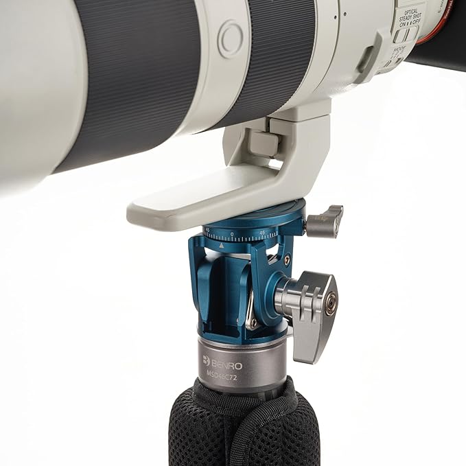 Benro SupaDupa Carbon Fiber Monopod – Lightweight 6-Section Professional Camera & Video Monopod with 72mm Leveling Base, Twist Locks, and Reversible Mount for DSLR, Mirrorless & Camcorders (MSD46C72)