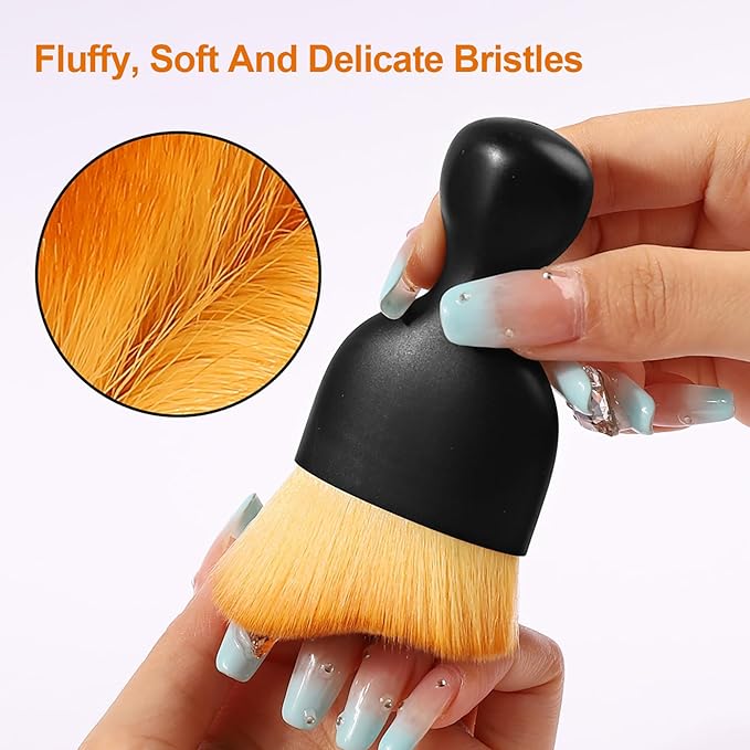 Vinyl Record Brush, Anti-Static Soft LP Record Cleaner, Vinyl Dust Remover Brush with Ultra-Fine Fiber Bristles, Safe for Vinyl LP CD Album Care, Car Interior, Keyboard, Nail Art Dust Brush