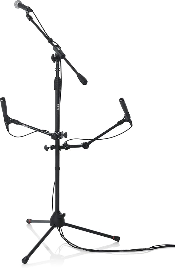 Gator Frameworks Adjustable Clamp-On Angled Mini Interlocking Design, 9" Boom Arm (GFW-MIC-CLMPBM9)