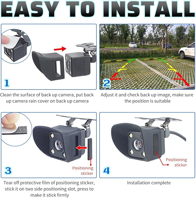 Car Backup Camera Rain Shield Silicone,Backup Camera for Car Anti-Rain Cover for Clear Reversing Image,Portable Reverse Cameras Protective Rain Cover for Most Vehicles (A5)