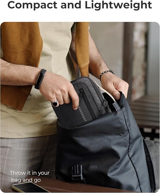 BAGSMART Electronics Organizer Travel Case, Cord Organizer Travel Cable Bag for Tech Accessories(Gray)