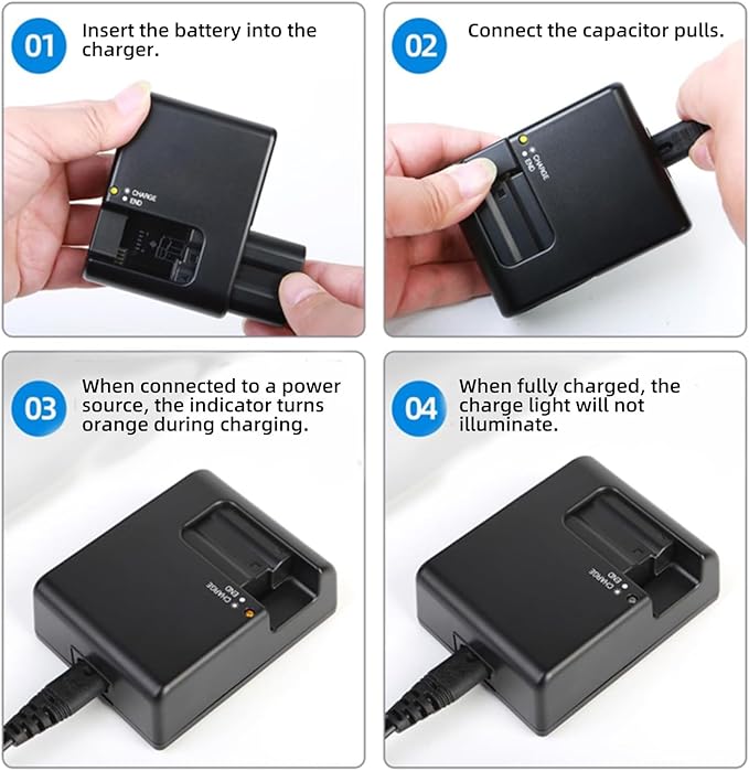 MH-25 Battery Charger Compatible with Nikon EN-EL15 EN-EL15a EN-EL15b Battery for D500 D600 D610 D750 D780 D800 D800E D810 D810A D850 D7000 D7100 D7200 D7500 Coolpix Z5 Z6 II Z7 II Cameras