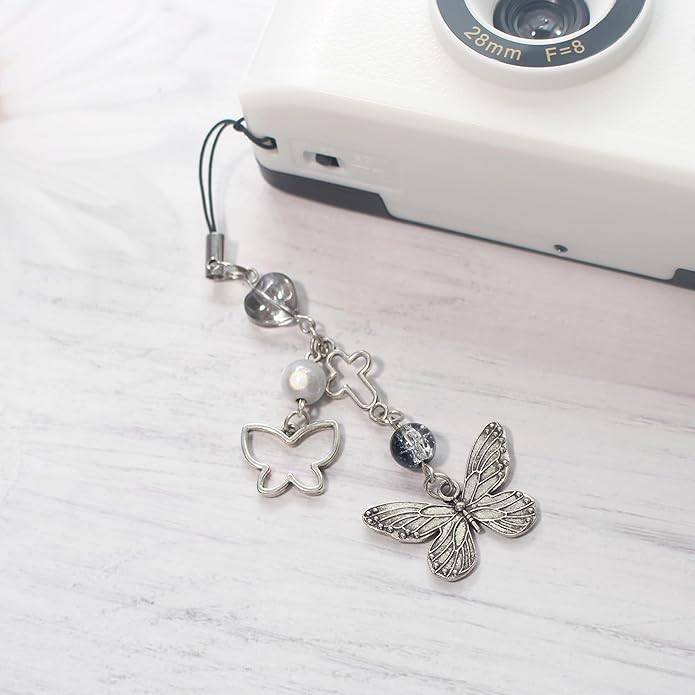 Beaded Camera Wrist Strap, Cute Phone Charms Strap, Pearl Bracelet Wrist Strap, Phone Keychain Decoration for Wallet