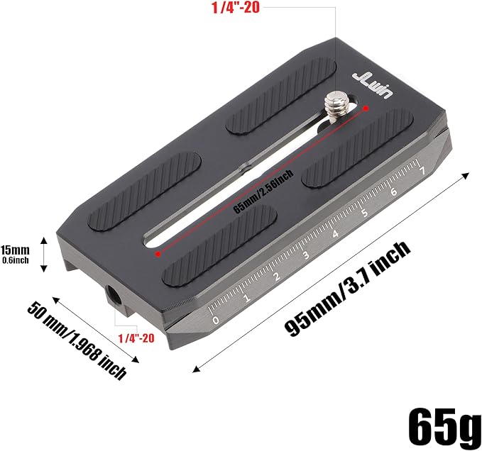 Fotga Camera Quick Release Mount Plate for Zhiyun Crane 2 3 LAB Weebill 2 3 Weebill-S Gimbal Stabilizer,Compatible with Manfrotto 501HDV 503HDV 701HDV MH055M0-Q5 Tripod Ball Head as 501PL Plate