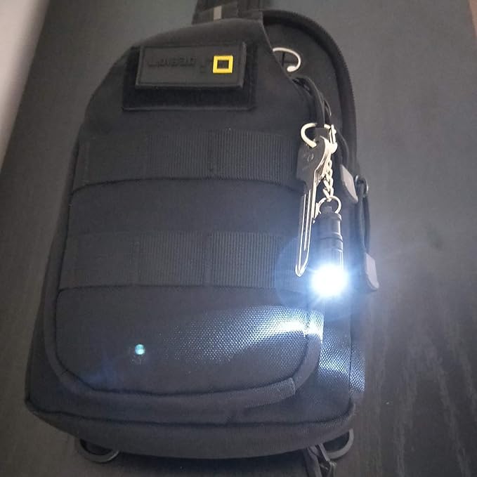 e1 Smallest Keychain Flashlight Micro Tiny Mini Keychain Light Long-Lasting Safety Light for Everyday Carry Emergencies Outdoor Dog Walking Hiking Camping Nice Gift for Parents Kids