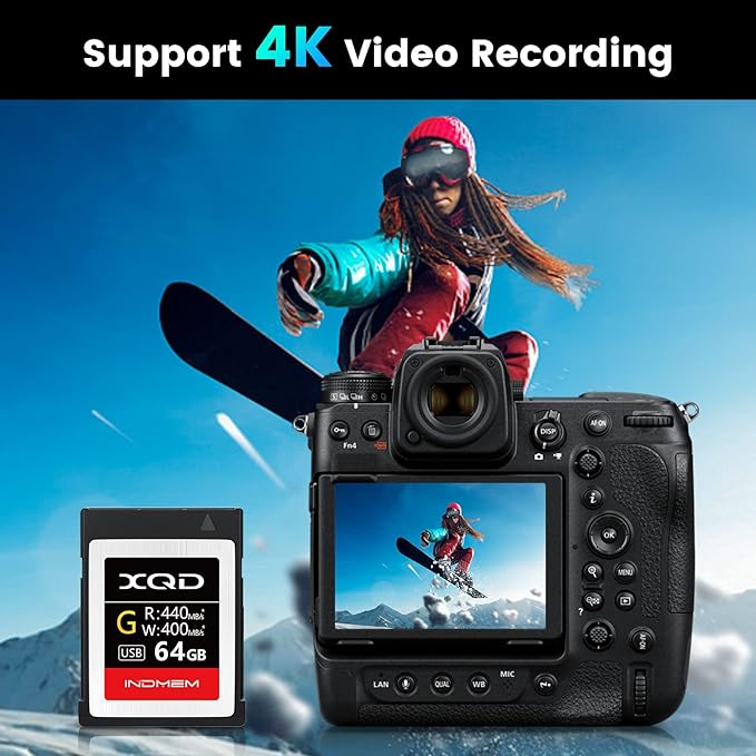 XQD 64GB Memory Card, 5X Tough MLC XQD Flash Memory Card High Speed G Series| Max Read 440MB/s, Max Write 400MB/s
