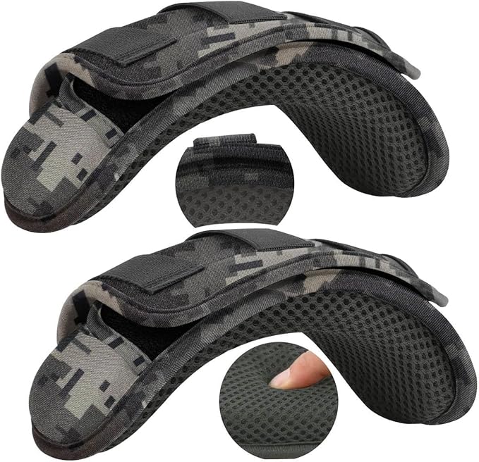 ZINZ 2-Pack Tactical Shoulder Pad, Ultra-Thick Comfort Cushion for Vest Straps, Backpacks, Breathable & Shock-Absorbing,Camouflage-gray