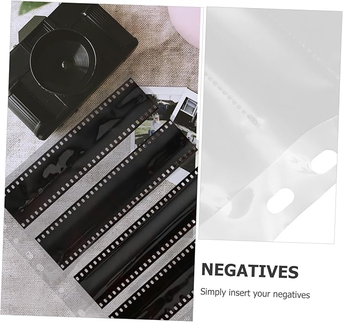 Gadpiparty 10pcs Film Negative Storage Sleeves Document Pouch with Heavy Duty Protectors for Photo and Film Preservation for Organizing Negatives and Slides