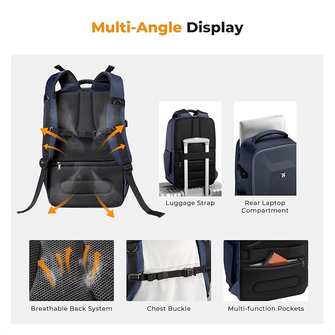 K&F CONCEPT Camera Backpack,Hardshell Photography DSLR Camera Bag with 15-15.6 Inch Laptop Compartment Hard Shell Camera Case Compatible with Canon/Nikon/Sony/DJI Mavic Drone