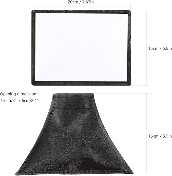 waka Flash Diffuser Light Softbox, [2 Pack] Speedlight Softbox Collapsible with Storage Pouch - 8" Octagon Softbox + 8"x6" for Canon, Yongnuo and Nikon Speedlight
