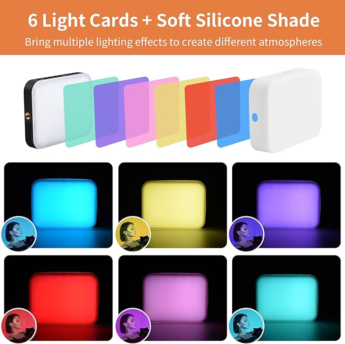 UTEBIT 156 LED Selfie Light for iPhone, Portable Phone Light with Clip & Camera Tripod Adapter, Rechargeable 5000mAh CRI 95+ with 3 Lighting Modes, for Picture, Makeup, Conferences, Vlog Photography