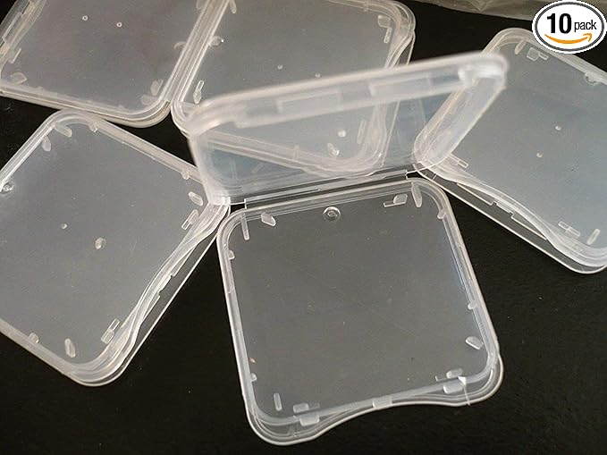 10 pcs SD MMC / SDHC PRO DUO Memory Card Plastic Storage Jewel Case (memory card not included)