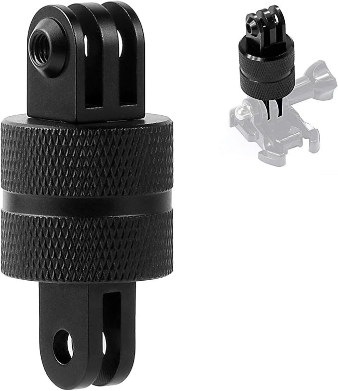 360 Degree Rotation Tripod Mount Adapter, Aluminum 1/4 inch 20 Camera Mount Adapter Compatible with GoPro 13/12 Black,Hero10/ 9/8/ 7/6/ 5/ Series,DJI, XiaoYi and Other Standard 1/4 Accessories