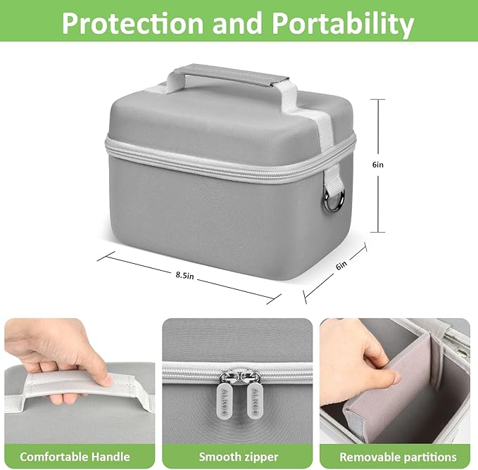 Digital Camera Case Compatible with Canon EOS Rebel T7/ 4000D/ T100 DSLR Cameras, Also for Sony Alpha a6400/ a6100/ a6700/ A6600/ a6300 Mirrorless, Holder for SD Card and More (Grey)