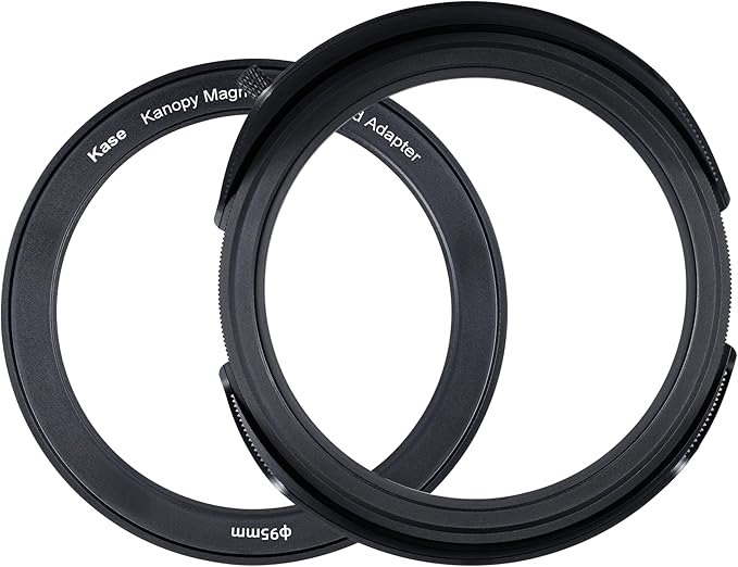Kase Kanopy Magnetic Metal Lens Hood for Revolution/Revolution Plus 95mm Filters (Hood + 95mm Adapter)