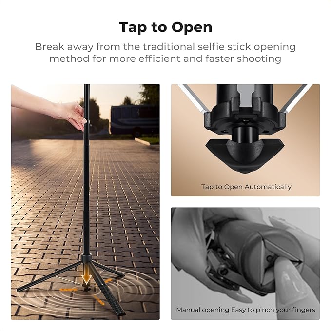 K&F CONCEPT 71“ Face Tracking Tripod, Auto Face Tracking Selfie Stick, Auto Face Tracking Tripod 360 Totation with Stand, Gesture Control, Remote Control