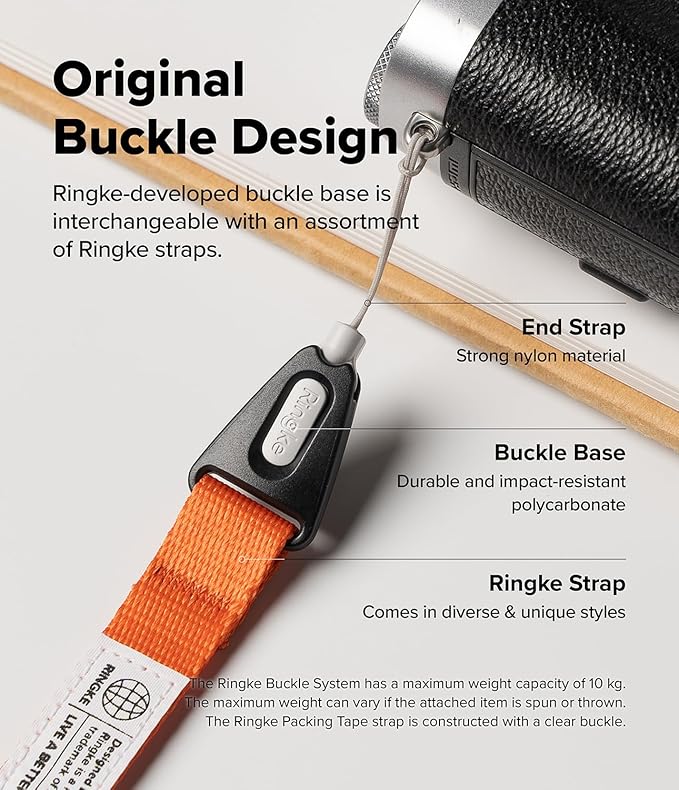 Ringke Shoulder Slim Strap [Adjustable Neck Lanyard Strap] [One-Touch Buckle] for Phone Case, Camera, Keys, and ID Badge