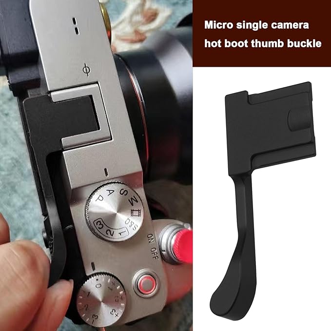 Metal Hot Shoe Thumb Up Rest Hand Grip Compatible with Fujifilm FinePix X-E4 X100F X100V XPro2 XPro3 DSLR Camera Hand Grip Aluminum Alloy Black
