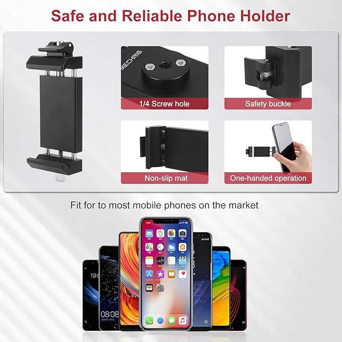 Camera Mount Clamp, Super Clamp with Dual Ballhead Magic Arm for/Phone Holder/Tripod Mount Adapter - 1/4" & 3/8" Holes,360°Adjustable for G0pro,Phone, Microphone,Monitor and Light JC009