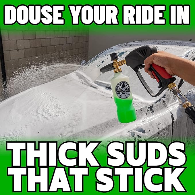 Chemical Guys HOL169 16-Piece Arsenal Builder Carwash Kit, Foam Cannon, Bucket (6) 16 oz Car Care Cleaning Chemicals (Works w/Pressure Washers) with Honeydew SnowFoam Carwash Soap, 128 oz