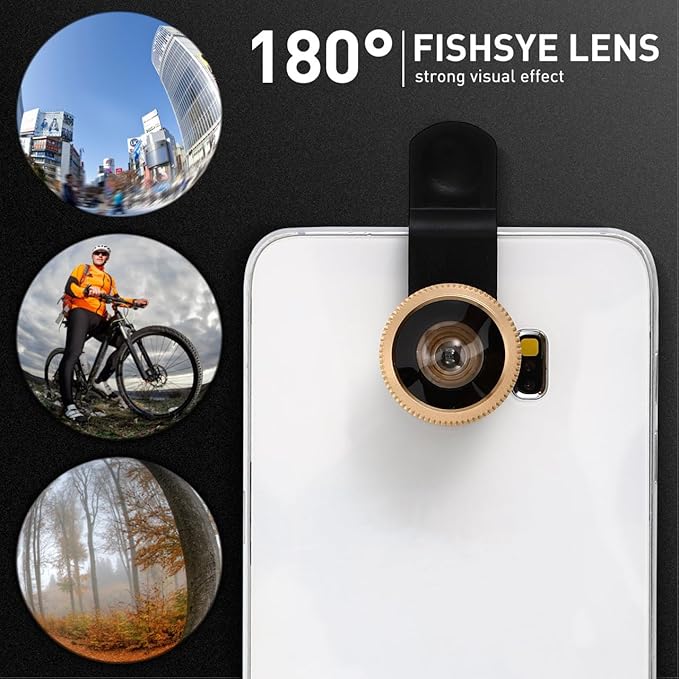 Phone Camera Lens Macro Lens for Fisheye Camera Magnetic Earbuds Phone Accessories Kit Smartphones Clip for Cell Tech Wide Angle