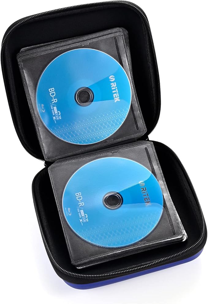 DVD Case, EVA CD Case Holder Storage Organizer Portable Protective DVD Wallet Holder for Car
