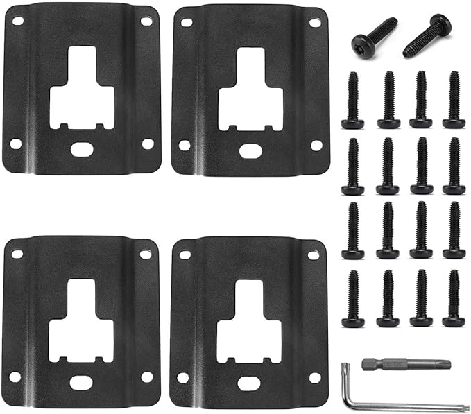 Auovo 4pcs Truck Bed Cargo Tie Down Brackets Plates for Ford F150 F250 F350 2015-2024 2025 2026 Replacement of FL3Z-9928408-AB Bed Load Hook Reinforcement Panel Accessories