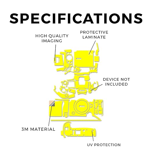 Camera Skin Compatible with Canon EOS R5 Mark II (2023) - Solid Yellow - Premium 3M Vinyl Protective Wrap Decal Cover - Easy to Apply | Crafted in The USA by MightySkins