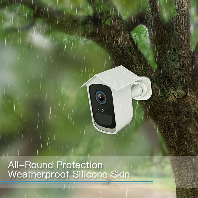Camera Silicone Protective Cover/Case/Skin for eufy Security eufyCam 2C Cam & eufyCam 2C Pro Wireless Home Security Outdoor Camera, Protection Against UV Rays and Rain