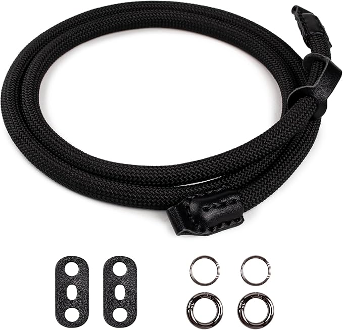 VOVMOEYA Camera Strap Rope,Camera Neck Strap Shoulder Strap for Fujifilm X100VI X100V XS20 XT5 for A6000 A6100 A6400 A6700 A7IV for Canon EOS R6 R10 for Nikon D850 D5600 D7500 - Black